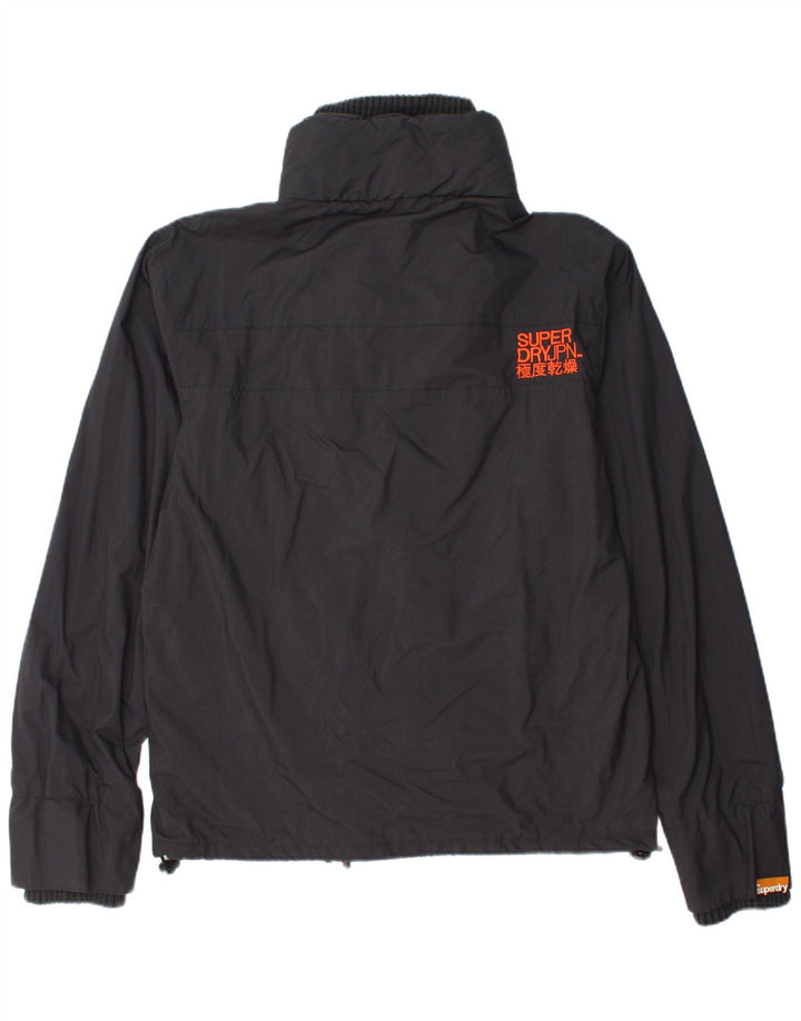 SUPERDRY Veste de pluie graphique pour femme UK 18 XL Nylon noir