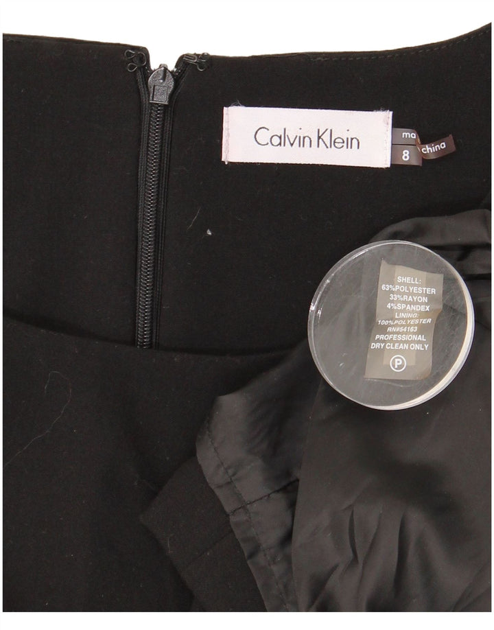 CALVIN KLEIN Robe fourreau sans manches pour femmes US 8 Polyester noir moyen