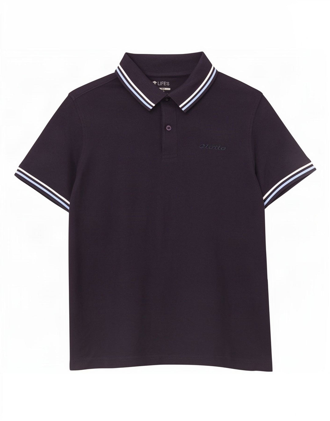 Lotto Polo Homme Petit Bleu Marine Coton