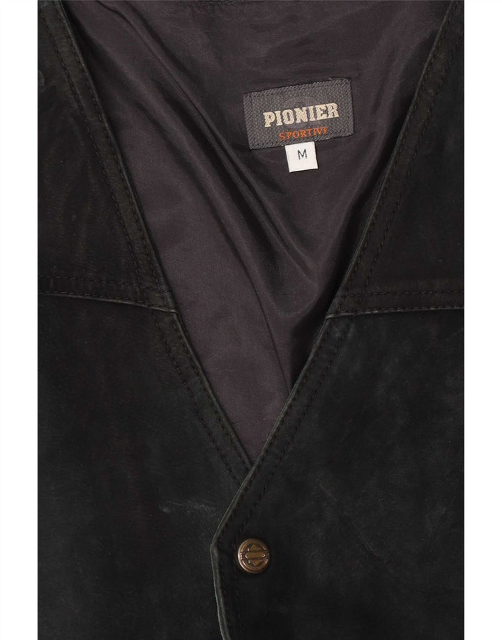 Pionier Gilet En Daim Homme Noir Moyen