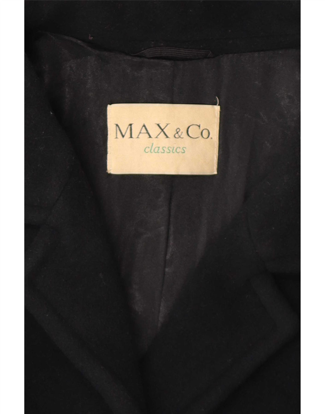 Max & Co. Pardessus pour femme UK 14 Large Black Wool