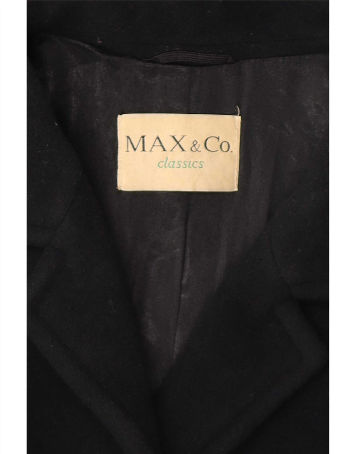 Max & Co. Pardessus pour femme UK 14 Large Black Wool