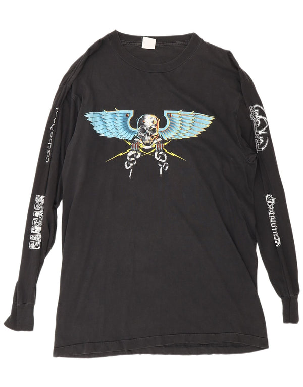vintage Mens God’s of Grind Earache tour 1992 Top Manches Longues XL Black Rock