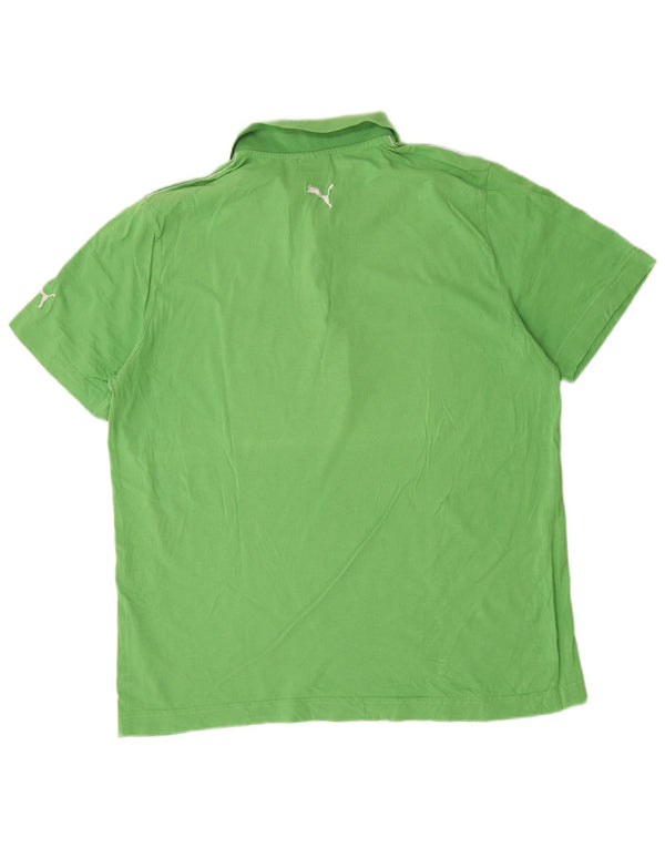 Puma Polo XL Homme Vert Rayé Coton