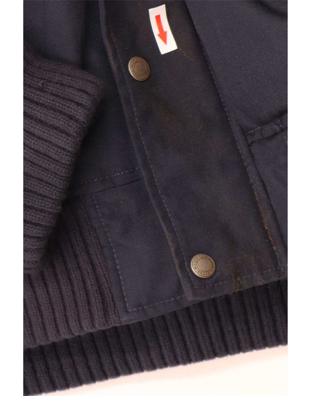 Woolrich Veste Bomber à Capuche Homme UK 38 Medium Bleu Marine Nylon