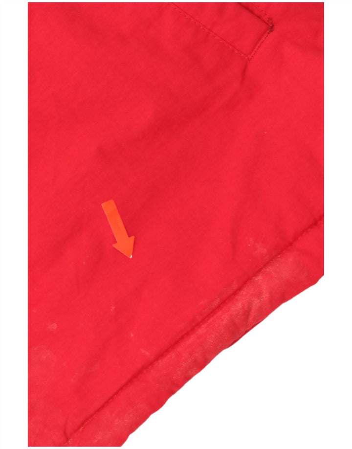 Superdry Veste Parka surdimensionnée à capuche pour femme UK 10 Petit nylon rouge