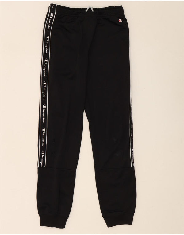 Champion Pantalon de survêtement graphique pour garçon 11-12 ans Large Noir