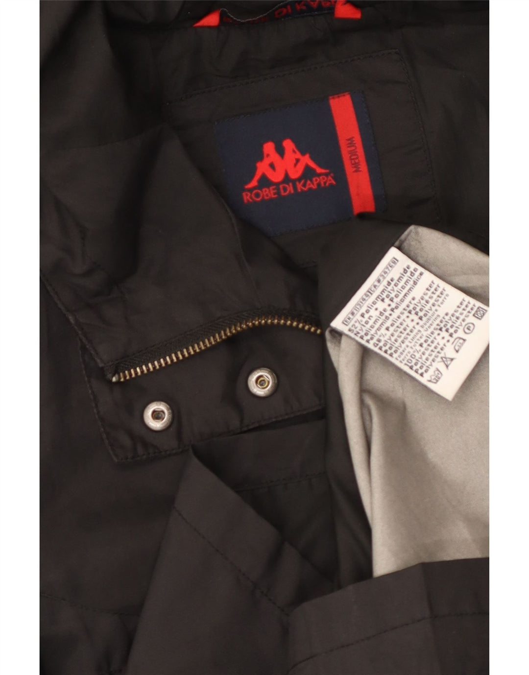 Kappa Manteau à capuche pour femme UK 42 Medium Noir Polyamide