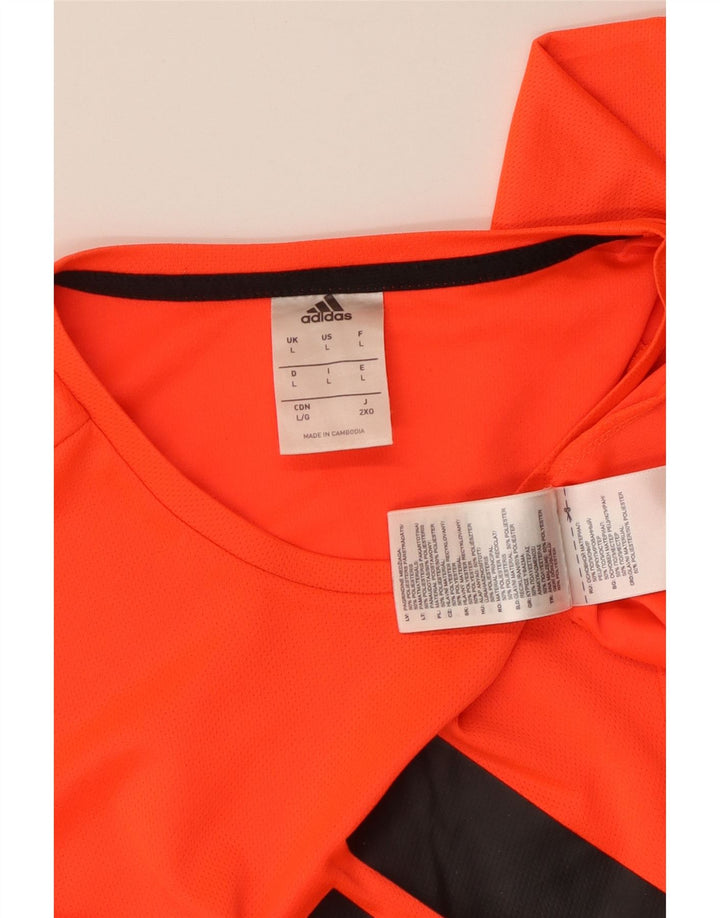 ADIDAS Débardeur graphique pour hommes Large Orange Polyester