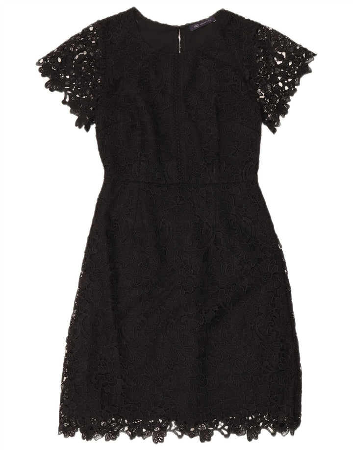 Marks & Spencer Robe fourreau en dentelle pour femme UK 8 Petit Noir Floral Polyester