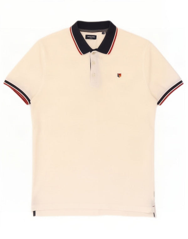 Jack & Jones Polo Homme Blanc Moyen Colourblock