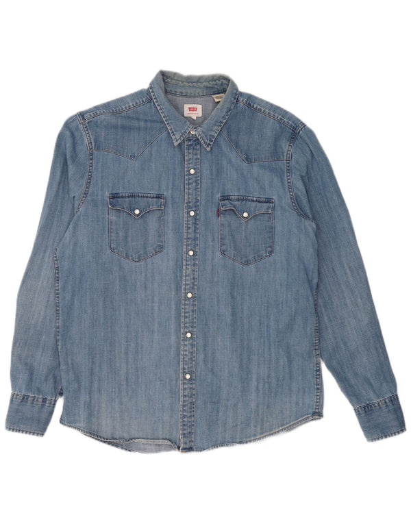 LEVI'S Chemise en Jean Homme Bleu Large Coton