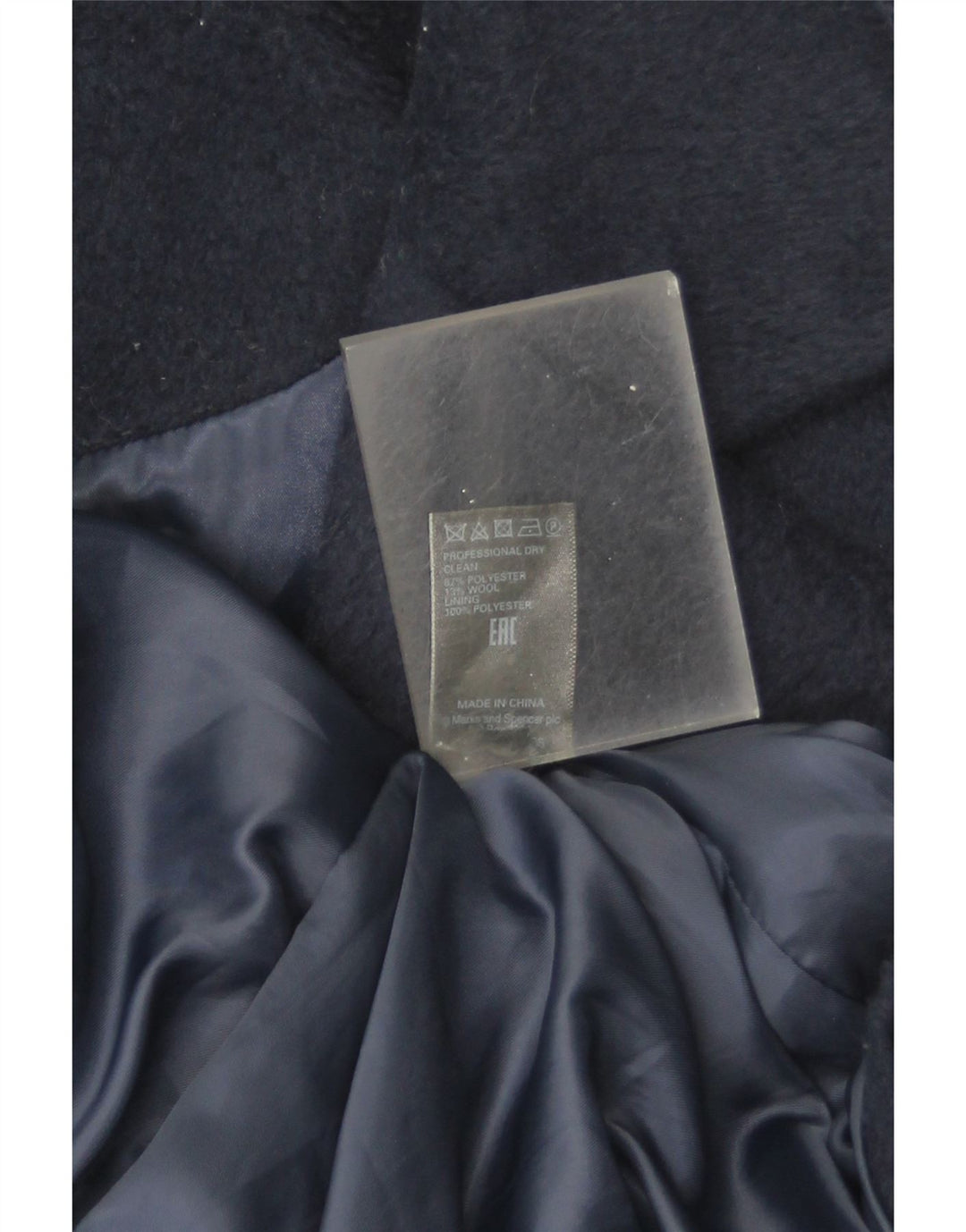 Marks & Spencer Manteau pour femme UK 12 Medium Bleu marine Polyester