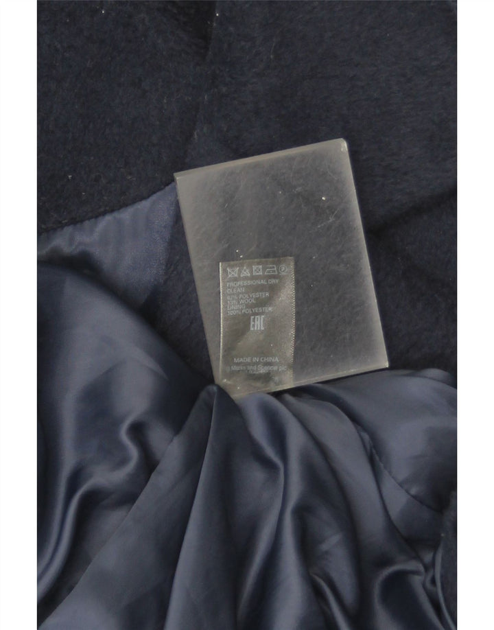 Marks & Spencer Manteau pour femme UK 12 Medium Bleu marine Polyester