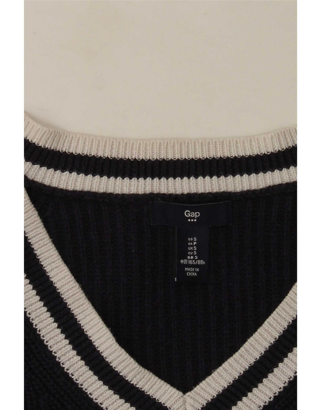 Gap Pull col V pour femme UK 10 Small Bleu marine
