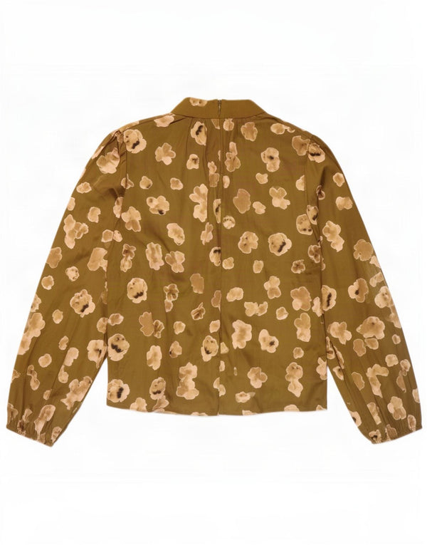 French Connection Chemisier à manches longues pour femme UK 46 Large Vert Floral