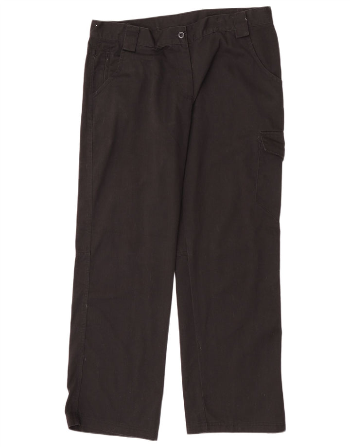 Dickies Pantalon cargo droit pour femme UK 14 Large W32 L30 Noir Polyester