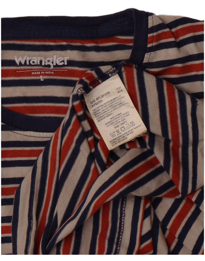 Wrangler T-Shirt Homme Haut Large Coton Rayé Multicolore
