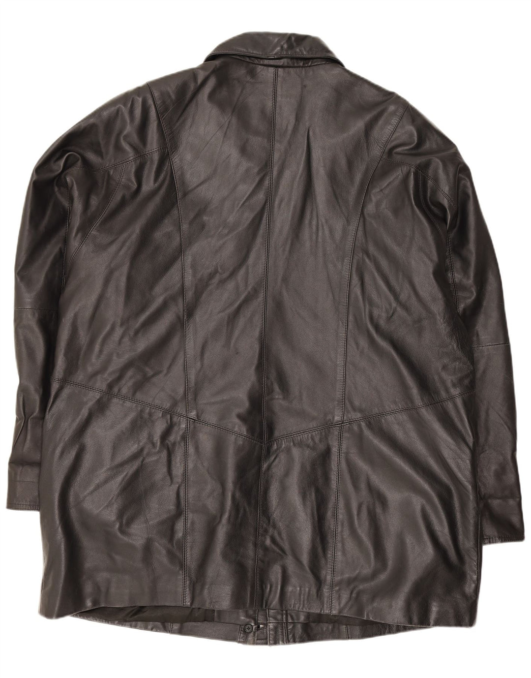 Gapelle Manteau en cuir surdimensionné pour femme UK 18 XL Noir