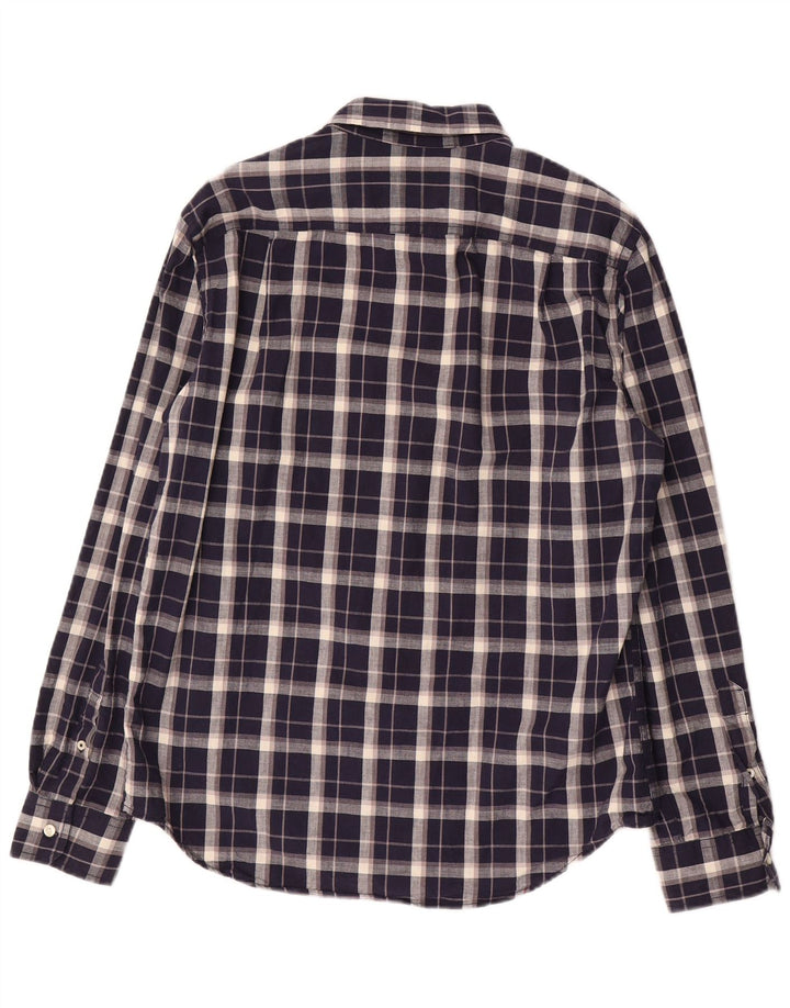 American Eagle Chemise Homme Bleu Marine Moyen Carreaux Coton