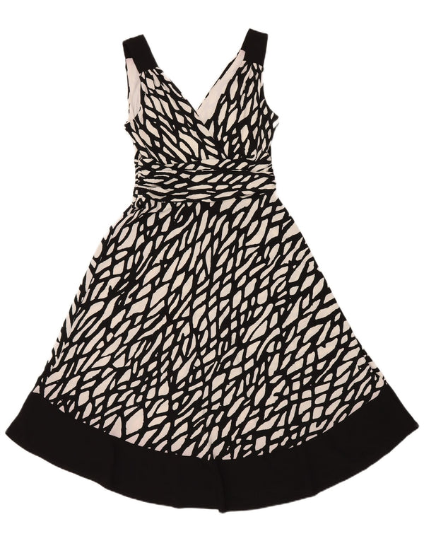 Principes Robe trapèze à motif abstrait pour femme UK 12 Noir moyen