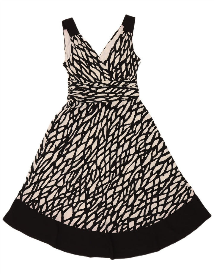 Principes Robe trapèze à motif abstrait pour femme UK 12 Noir moyen