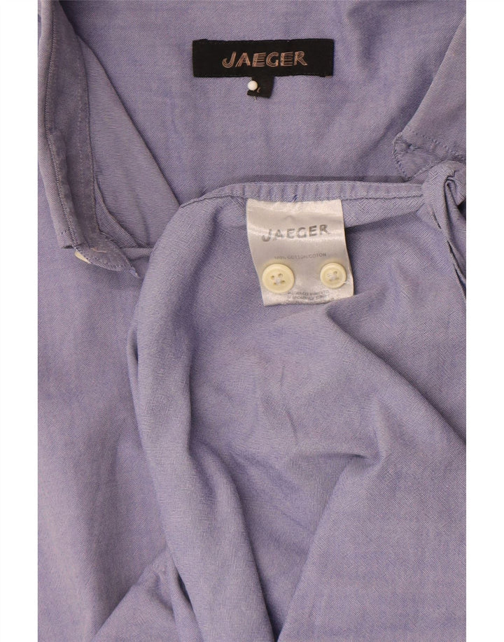 Jaeger Chemise Homme Large Bleu Coton