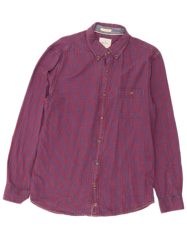 Chemise White Stuff Coupe Classique en Flanelle Homme Rouge Moyen en Coton Vichy