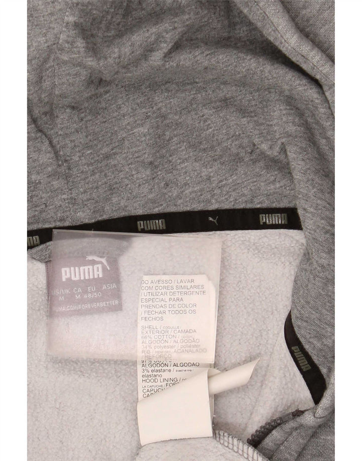 Puma Sweat à Capuche Zippé Homme Gris Moyen Coton