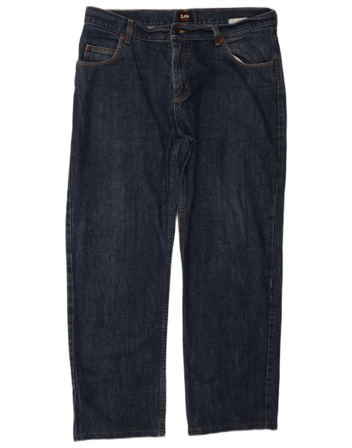 Lee Jean Droit Brooklyn Homme W36 L28 Bleu Marine Coton