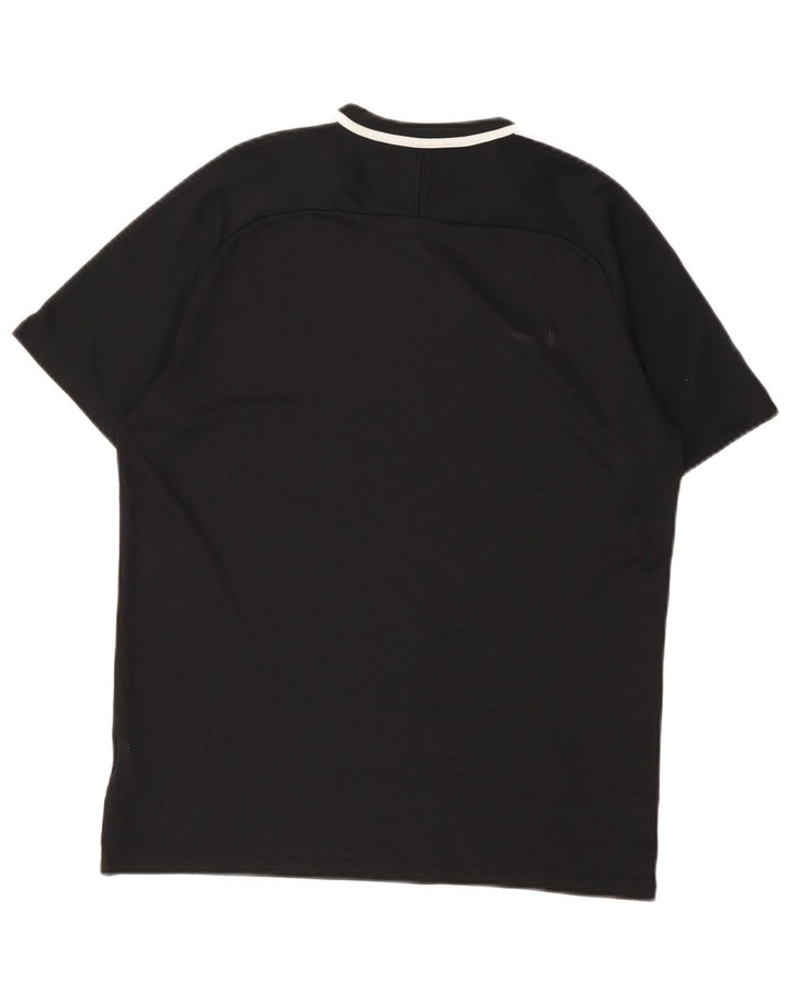 NIKE Womens Dri Fit T-Shirt Top UK 16 Large Noir Colorblock Polyester