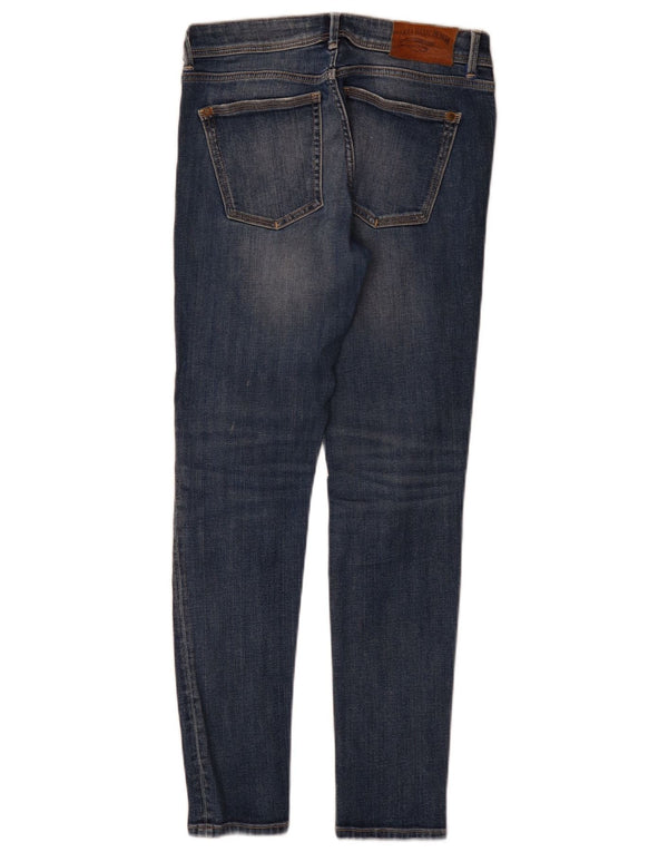 Zara Jean skinny vieilli pour femme EU 36 XS W26 L29 Bleu Coton
