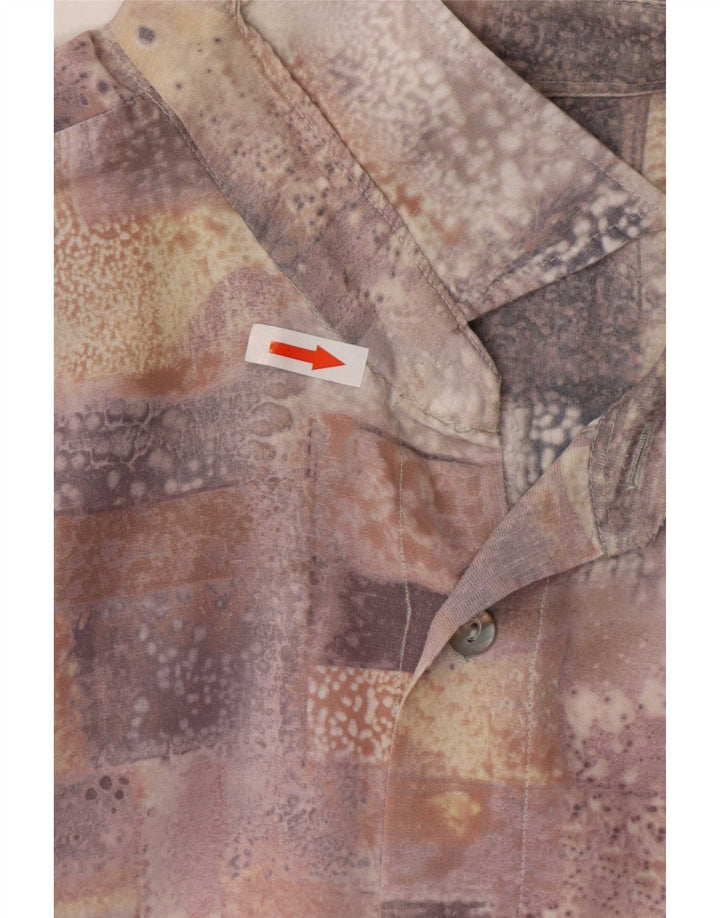 Chemise vintage à motif abstrait pour homme Taille 48 3XL Multicolore