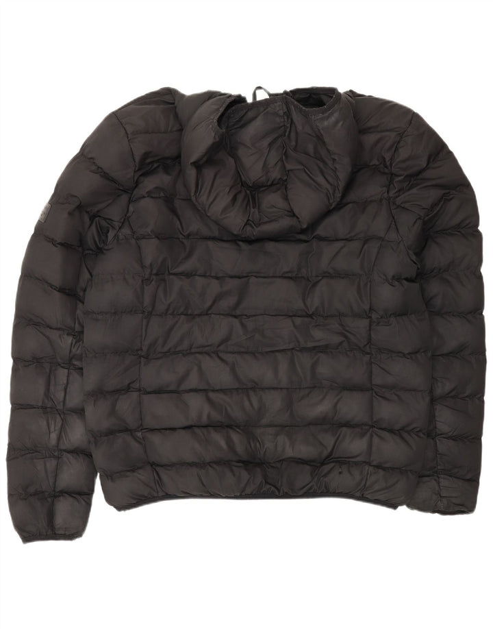 French Connection Veste matelassée à capuche pour homme UK 40 Large Noir