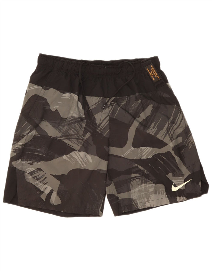 NIKE Short de sport Dri Fit pour homme, grand, noir, camouflage, polyester
