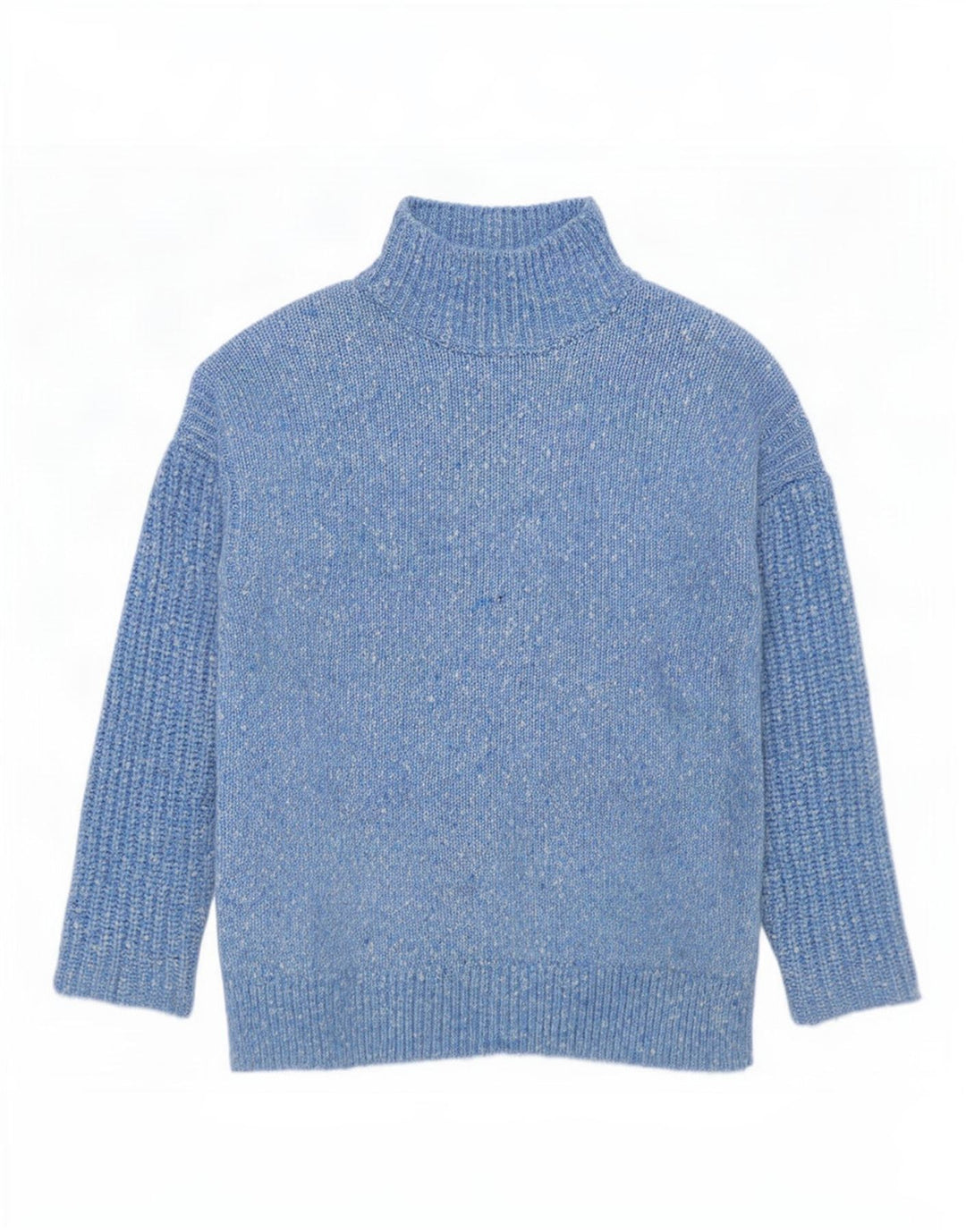 Marks & Spencer Pull col roulé pour femme UK 14 Bleu moyen moucheté