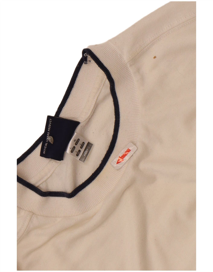 Umbro T-Shirt Graphique Homme Large Blanc Cassé Polyester