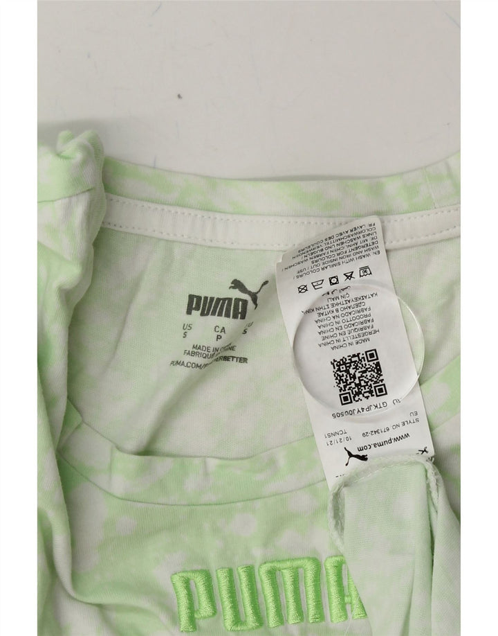 PUMA Mens T-Shirt Top Small Green Tie Dye Cotton Vintage Puma and Second-Hand Puma from Messina Hembry 