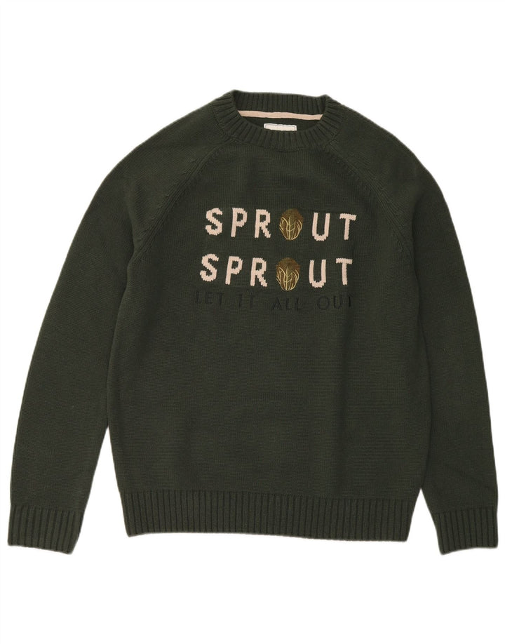 Joules Pull Graphique Ras du Cou Homme Vert Moyen Acrylique