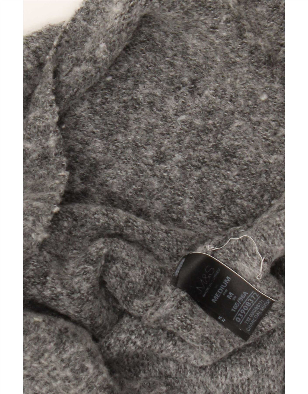 Marks & Spencer Pull col roulé pour femme UK 14 Gris moyen moucheté