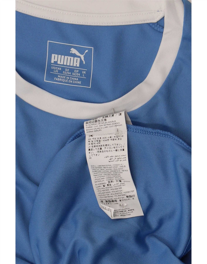 Puma T-Shirt Homme Haut Large Bleu Colorblock Polyester