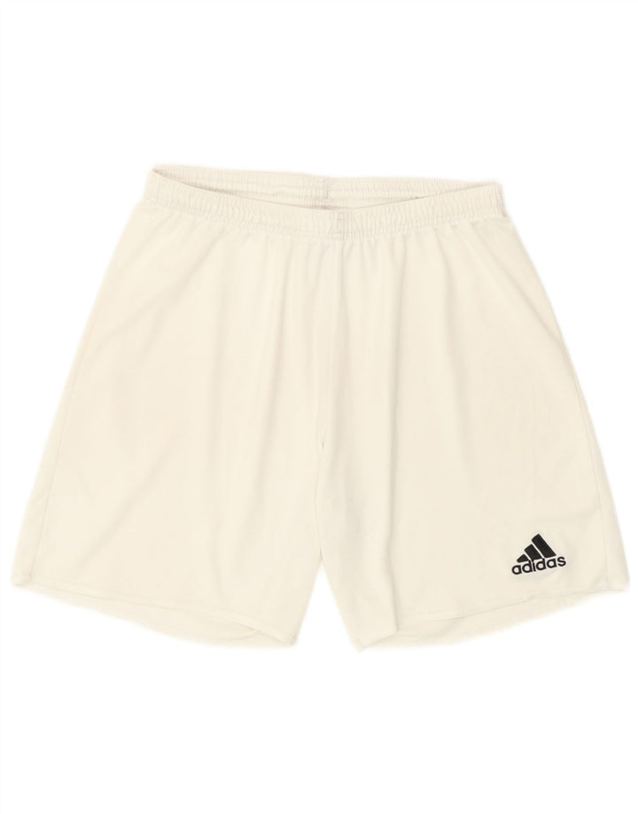 Adidas Short de sport Climalite Homme Blanc Moyen Polyester