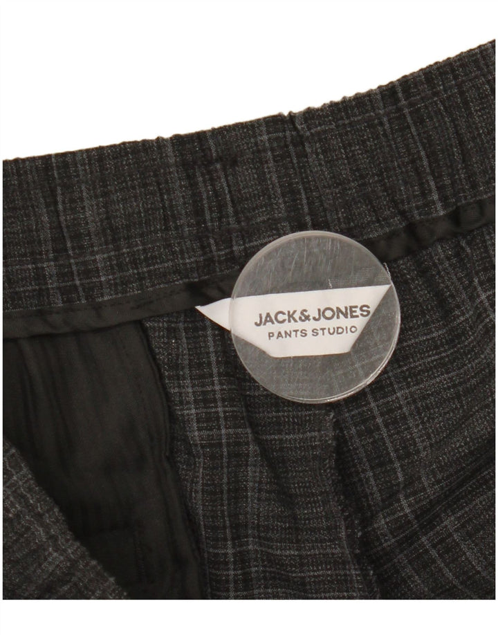 Jack & Jones Pantalon Chino Slim Homme Gris Carreaux Polyester