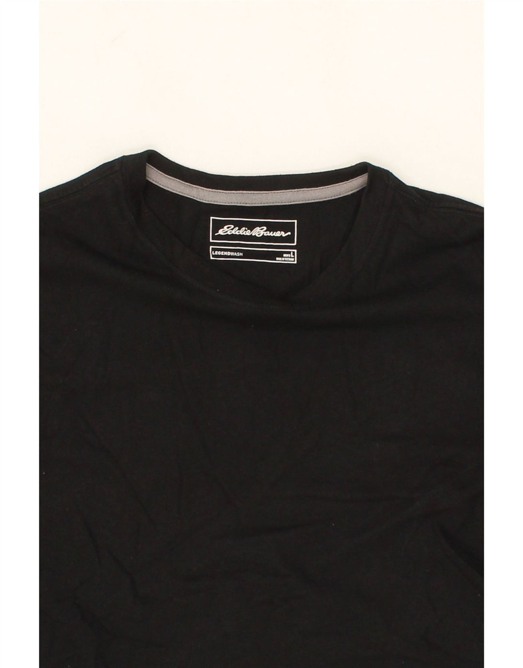 EDDIE BAUER Mens T-Shirt Top Large Black Cotton Vintage Eddie Bauer and Second-Hand Eddie Bauer from Messina Hembry 