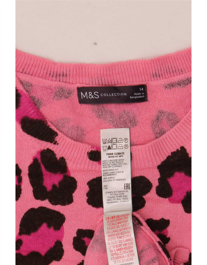 Marks & Spencer Pull ras du cou pour femme UK 14 Rose moyen