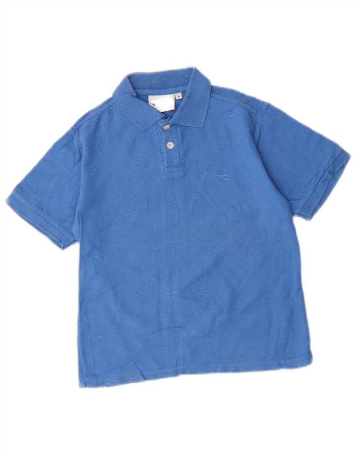 DIADORA Polo Garçon 7-8 ans Bleu Moyen Coton