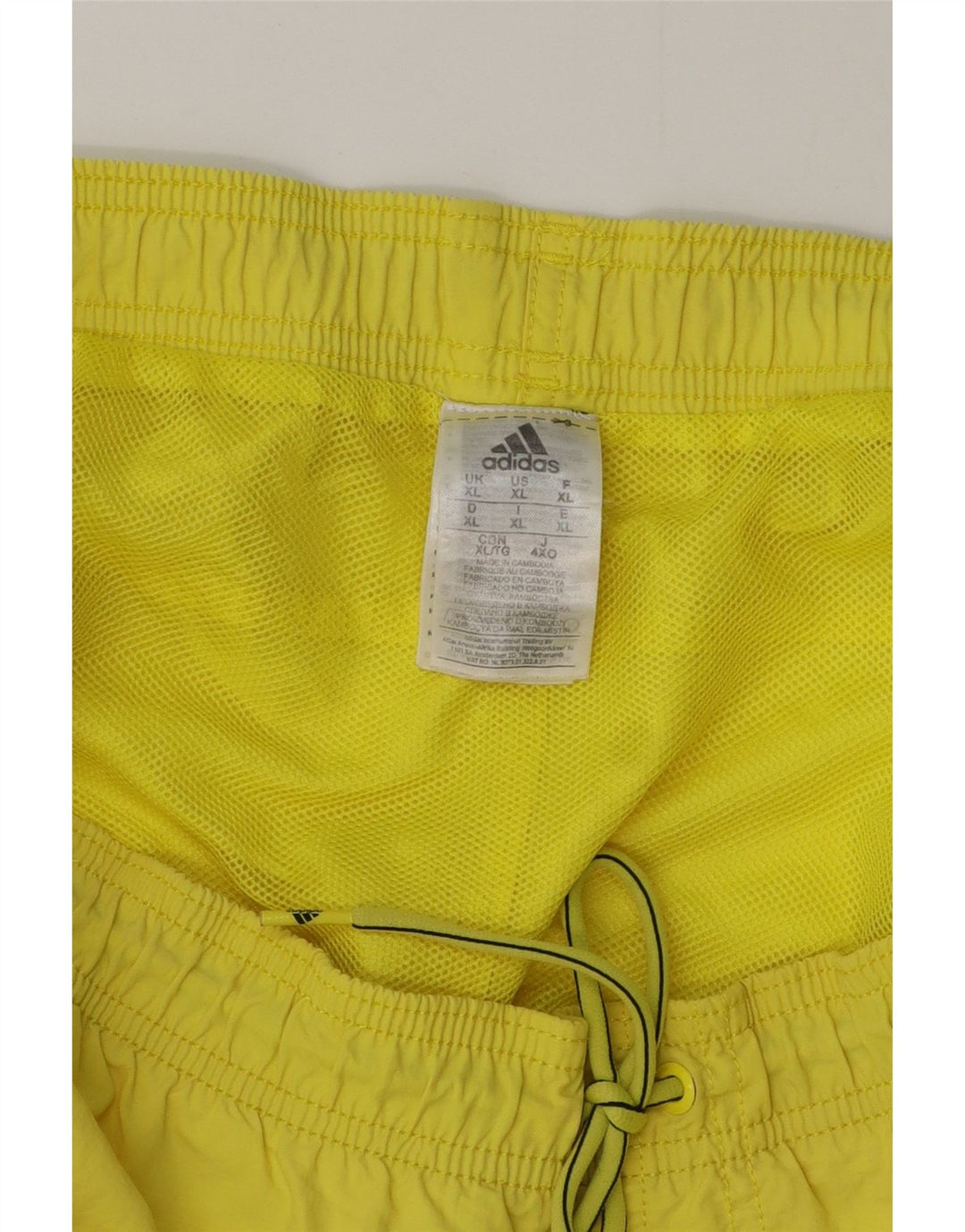 ADIDAS Short de bain homme XL jaune polyester