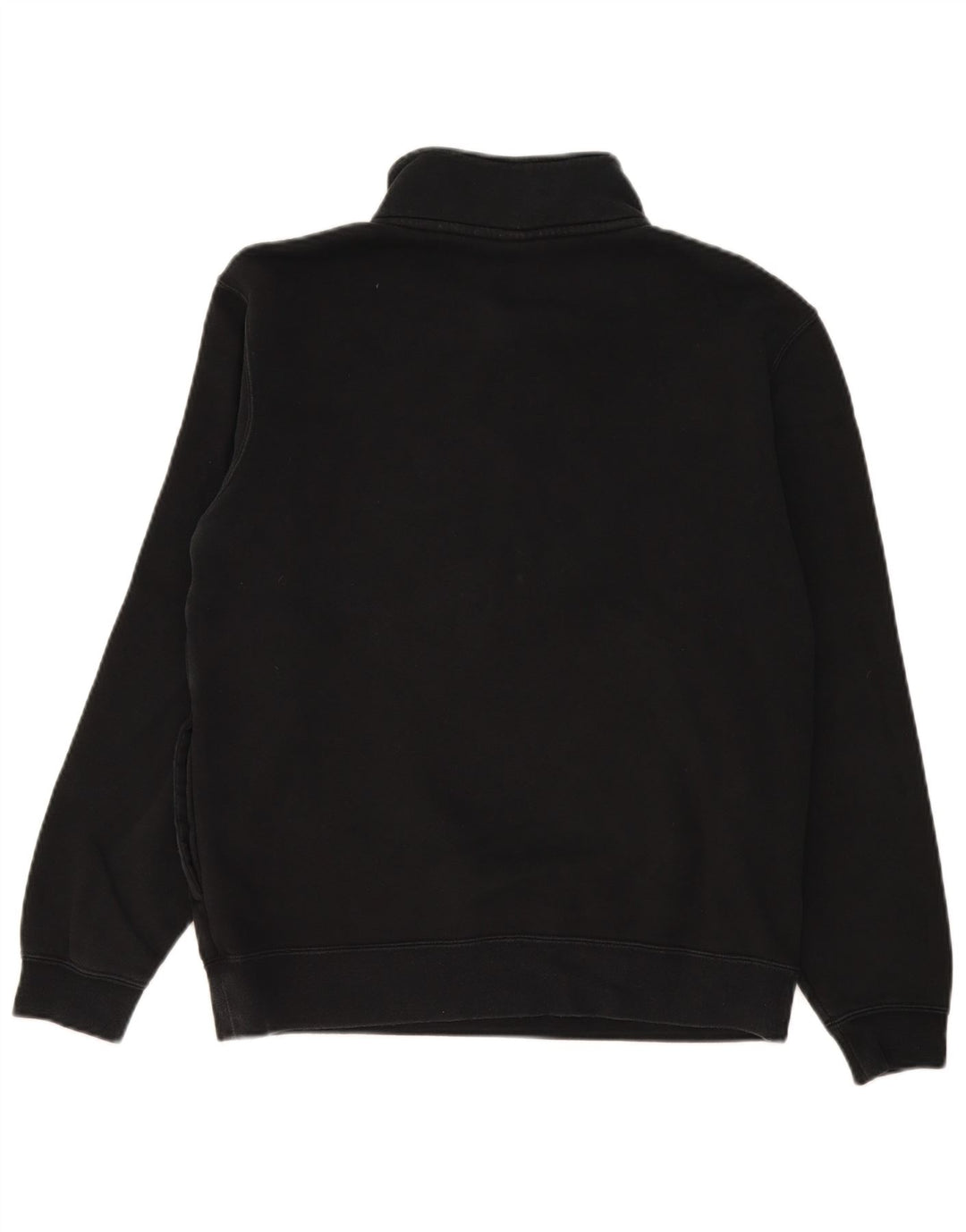 Nike Sweat-shirt à col zippé pour homme en coton noir moyen