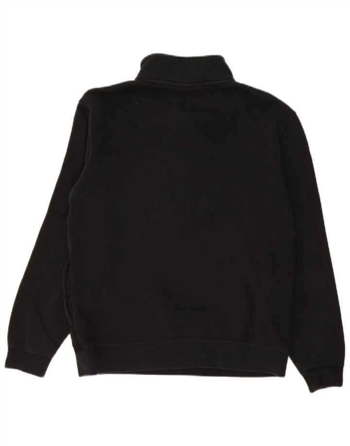 Nike Sweat-shirt à col zippé pour homme en coton noir moyen