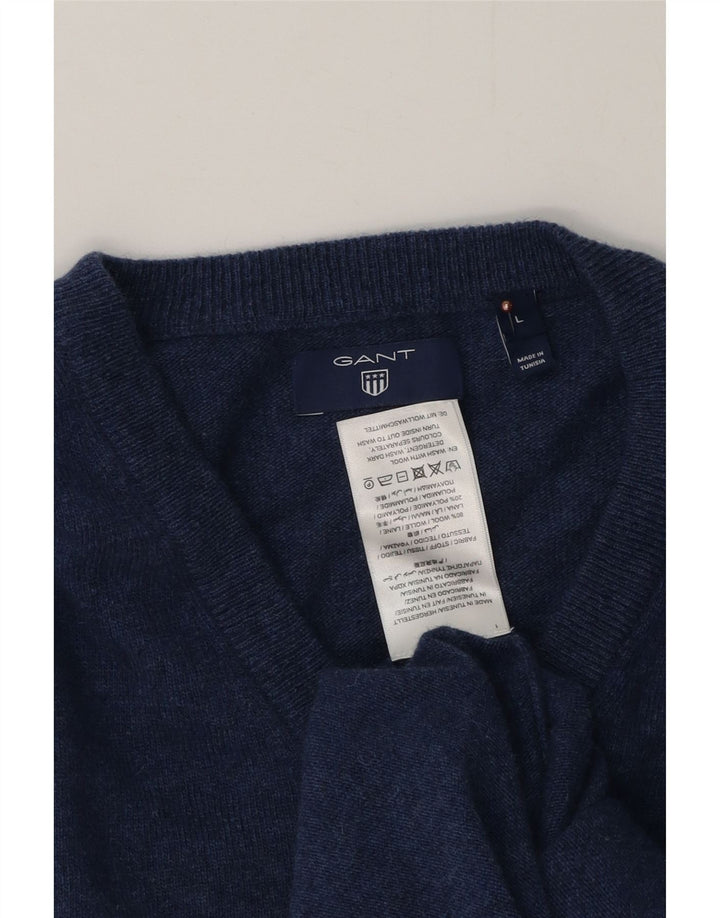 Gant Homme Col V Pull Pull Large Bleu Marine Laine